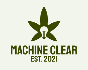 Herbal Medicine - Cannabis Leaf Light Bulb logo design