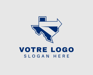 United States - Arrow Texas Map logo design