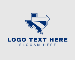 Dallas - Arrow Texas Map logo design