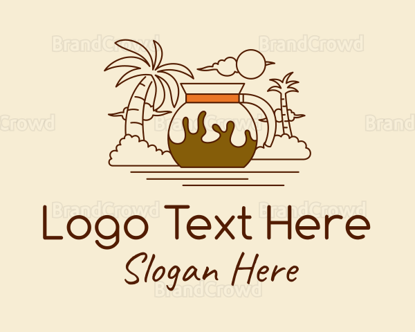 Tropical Coffee Pot Logo