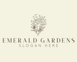 Organic Mushroom Garden logo design