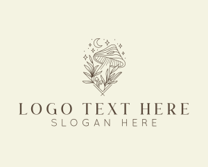 Herbal - Organic Mushroom Garden logo design