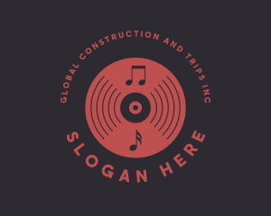 Sound - Vinyl Music Disc logo design