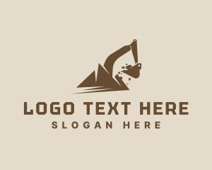 Heavy Duty - Industrial Mountain Excavator logo design