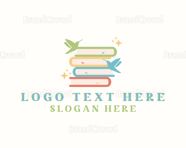 Library Book Literature Logo