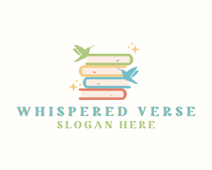 Poetry - Library Book Literature logo design