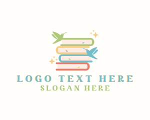 School - Library Book Literature logo design