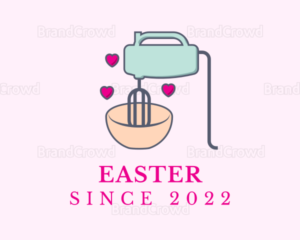 Baking Hand Mixer Heart Logo