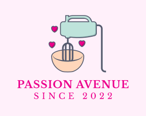 Passion - Baking Hand Mixer Heart logo design