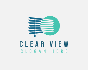 Window - Curtain Window Blinds logo design