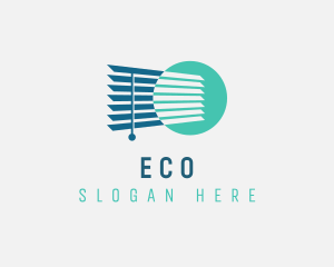 Window Blinds - Curtain Window Blinds logo design