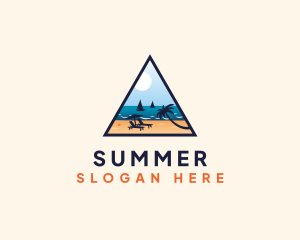 Tropical Beach Summer Tour logo design