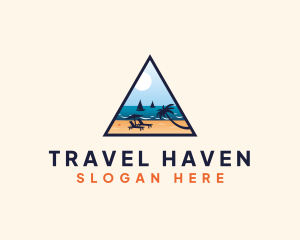 Tourist - Tropical Beach Summer Tour logo design