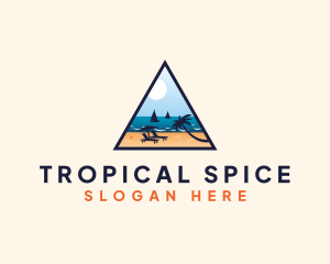 Tropical Beach Summer Tour logo design