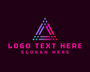 Dj - Triangle Cyber Tech logo design