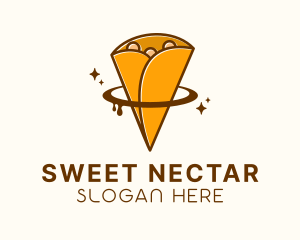 Chocolate Crepe Dessert  logo design