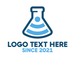 Bottle - Signal Laboratory Flask logo design