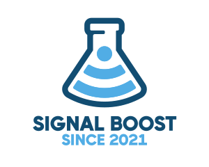 Signal Laboratory Flask logo design