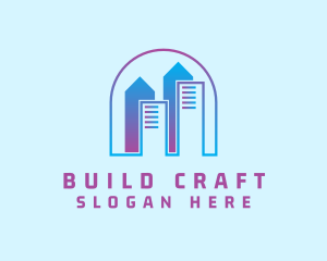 Gradient Building Construction logo design