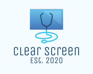 Screen - Blue Medical Monitor logo design