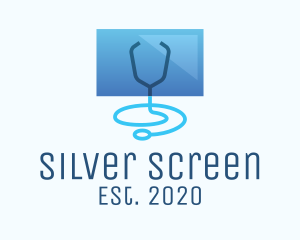 Blue Medical Monitor logo design