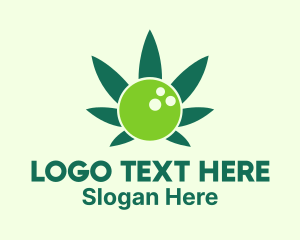 Green Leaf - Bowling Cannabis logo design