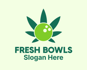 Bowling Cannabis logo design