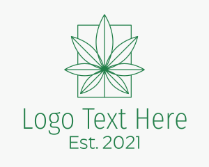 Drug - Natural Cannabis Leaf logo design