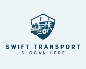 Truck Cargo Transportation logo design