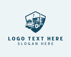 Closed Van - Truck Cargo Transportation logo design