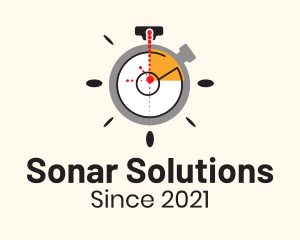 Sonar - Radar Target Stopwatch logo design