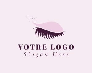 Purple Eyelash Grooming Logo