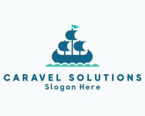 Sea Sailing Carrack logo design