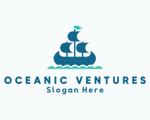 Sea Sailing Carrack logo design