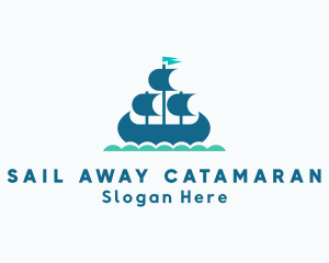 Sea Sailing Carrack logo design