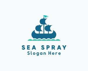 Sea Sailing Carrack logo design