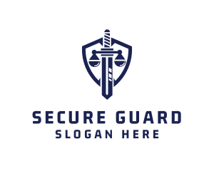 Defense - Justice Sword Shield logo design