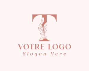 Event - Elegant Leaves Letter T logo design