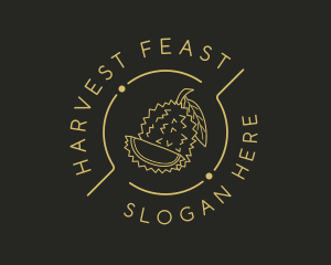 Organic Durian Fruit  logo design