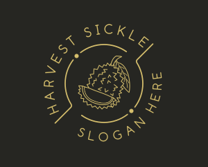 Organic Durian Fruit  logo design