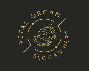 Organic Durian Fruit  logo design