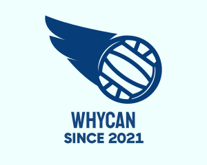 Volleybal Team - Blue Water Polo Ball Wing logo design