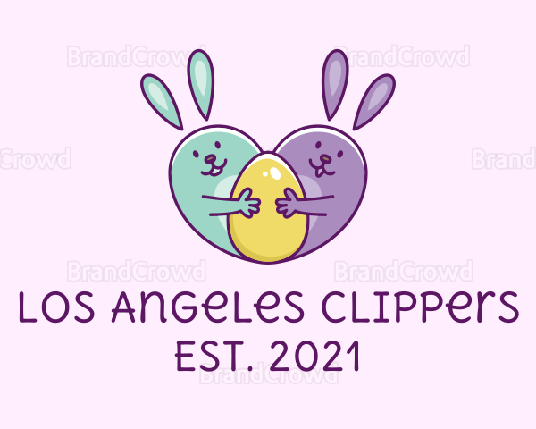 Cute Easter Bunnies Logo