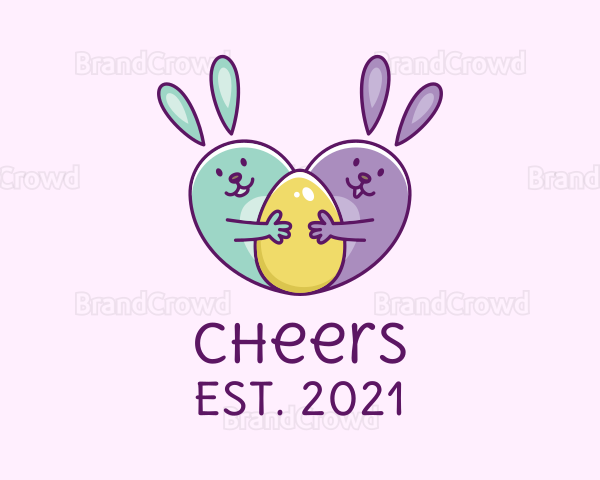 Cute Easter Bunnies Logo