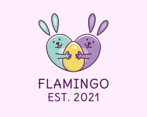 Celebration - Cute Easter Bunnies logo design