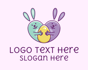 Cute Easter Bunnies  Logo