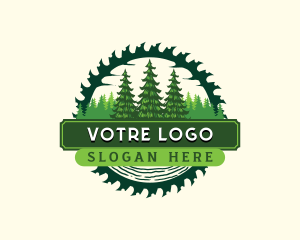 Forest Pine Tree Woodwork  Logo