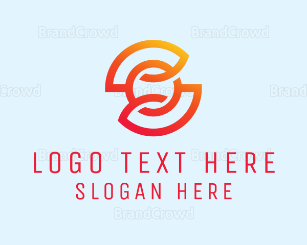 Orange Letter O Startup Logo