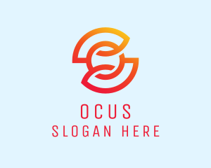 Orange Letter O Startup logo design