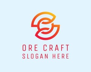 Orange Letter O Startup logo design